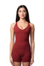 Tone Cross Back Tank Top - Berry