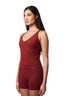 Tone Cross Back Tank Top - Berry