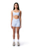 Tone Crossover Hidden Scrunch Shorts - Dusty Blue